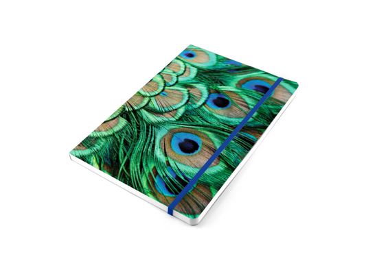 Blue Indian Peacock A5 Notebook