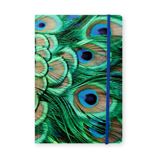 Blue Indian Peacock A5 Notebook