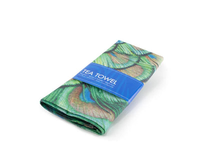 Blue Indian Peacock Tea Towel