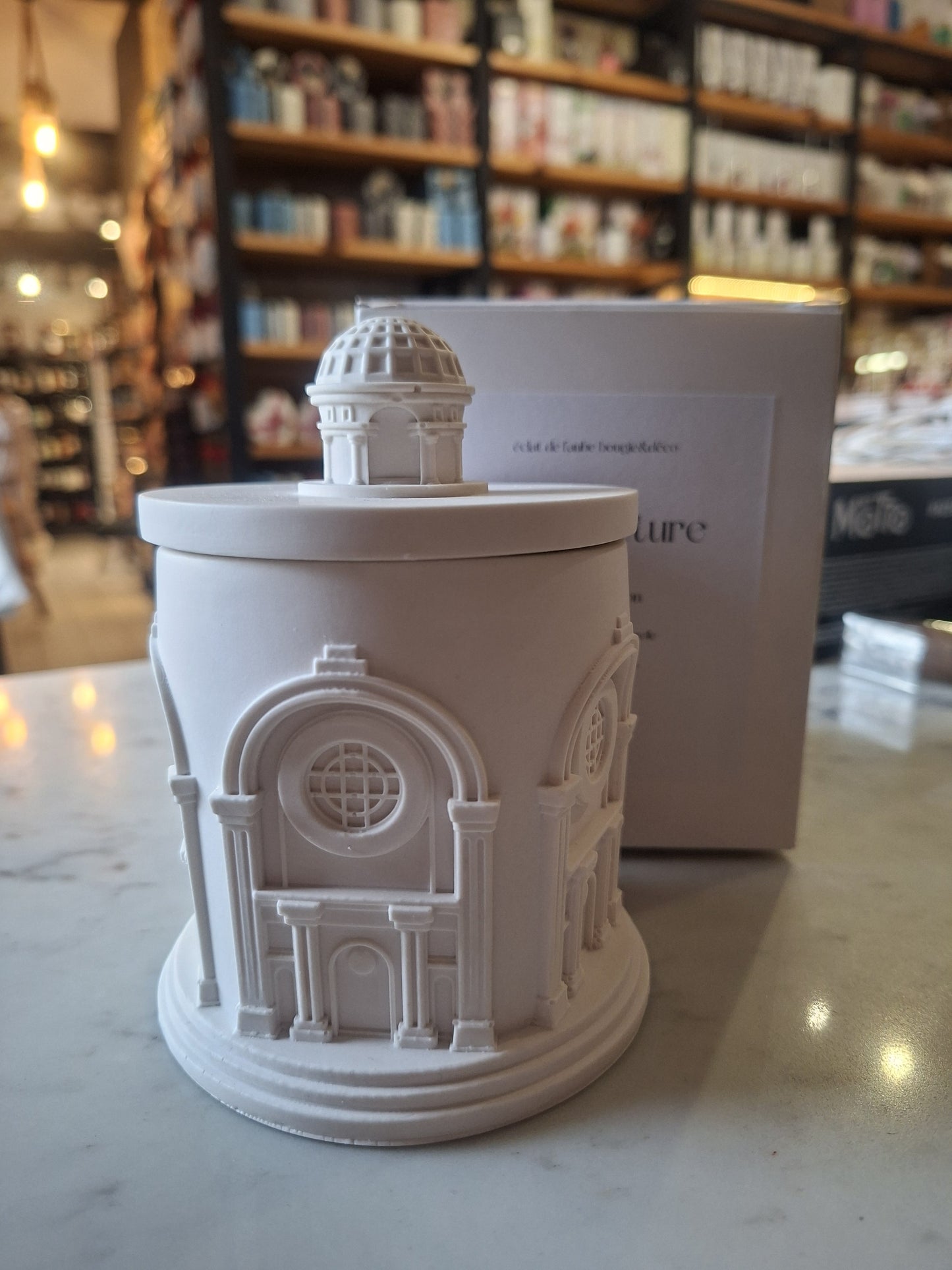 Agricultural Elegance White Candle