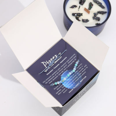 Pisces Candle With Bracelet