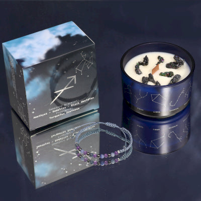 Sagittarius Candle With Bracelet