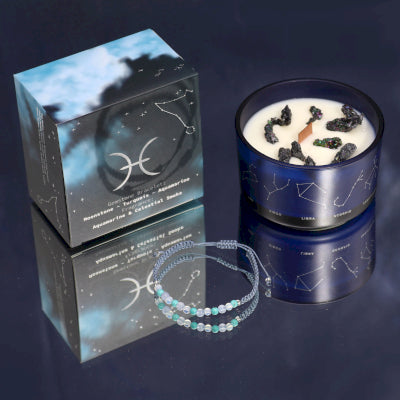 Pisces Candle With Bracelet