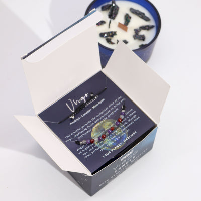 Virgo Candle with Bracelet